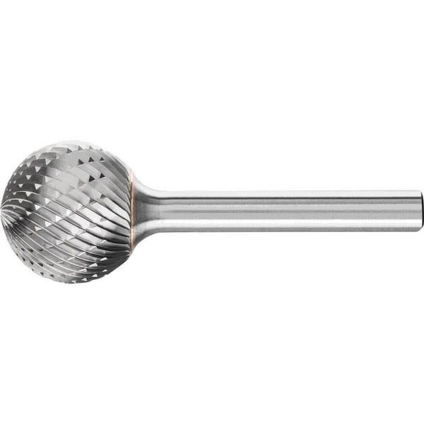 Pferd 24602 Carbide Bur - Ball Shape, DBL Cut 3/4in x 11/16in x 1/4in Shank - SD-7 24602-PFERD - main